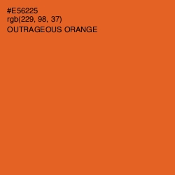 #E56225 - Outrageous Orange Color Image